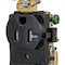 Hubbell Wiring Device-Kellems Straight Blade Receptacle, 5-20R, 20 A, 125V AC, 2 Pole, 3 Wire, Flush Mount, Grounded HBL5362BL - alternate 4